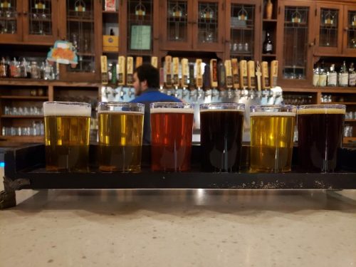 Flight at Stubborn Brothers Brewery, Shawano, Wisconsin
