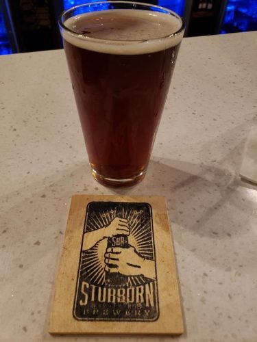 Pint at Stubborn Brothers Brewery, Shawano, Wisconsin
