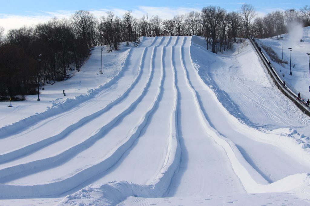 Tubing runs at Whitetail Ridge Ski & Tubing at Fort McCoy, between Sparta and Tomah, Wisconsin