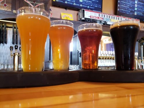Flight at Al. Ringling Brewing Company, Baraboo, Wisconsin