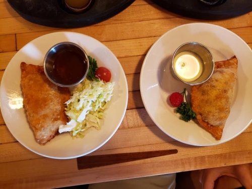 Tasty empanadas at Al. Ringling Brewing Company, Baraboo, Wisconsin