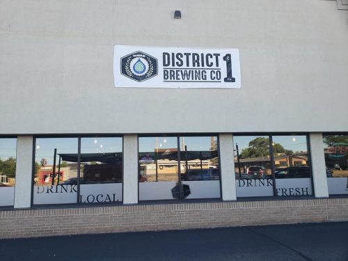 Outside District 1 Brewing Company, along Business U.S. 51 in Stevens Point, Wisconsin