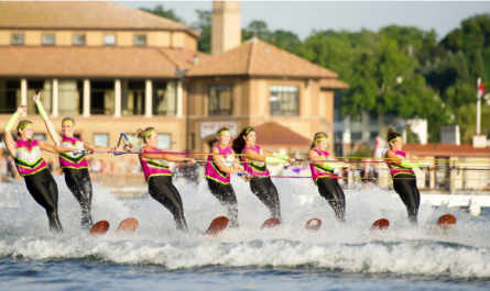 Wisconsin Weekend: Lake Geneva Venetian Festival Water Ski Show on Geneva Lake in Lake Geneva, Wisconsin