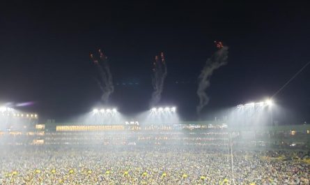 A Packers home opener celebration at Lambeau Field in Green Bay, Wisconsin