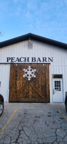 Peach Barn Brewing - literally in a barn - along Highway 42 in Sister Bay, Wisconsin.