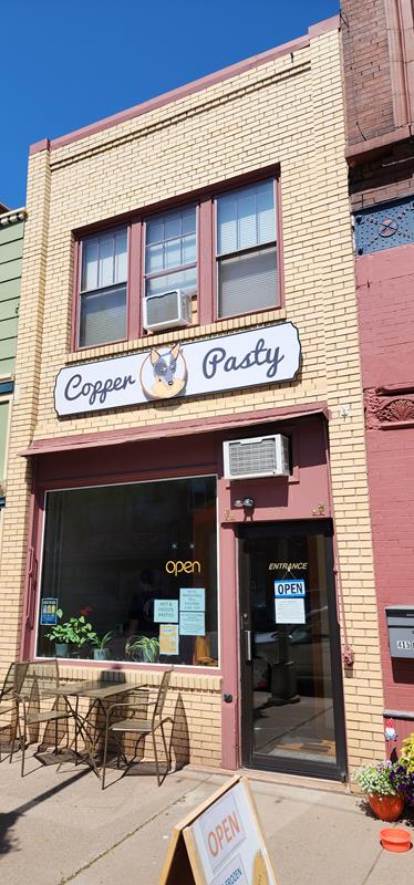 Copper Pasty along Main Street in Ashland, Wisconsin