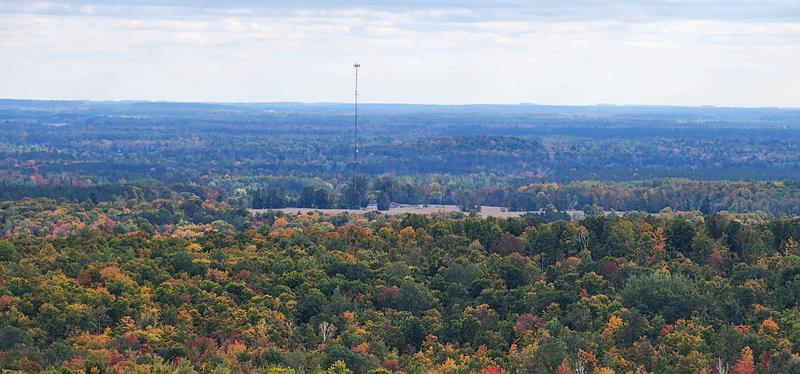 View in October from the Mountain Fire Lookout Tower, Oconto County, Wisconsin