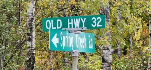 Old Highway 32 in Mountain, Wisconsin, near the Mountain Fire Lookout Tower