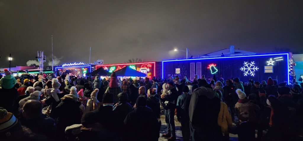 Canadian Pacific Holiday Train at Oconomowoc, Wisconsin on December 9, 2022