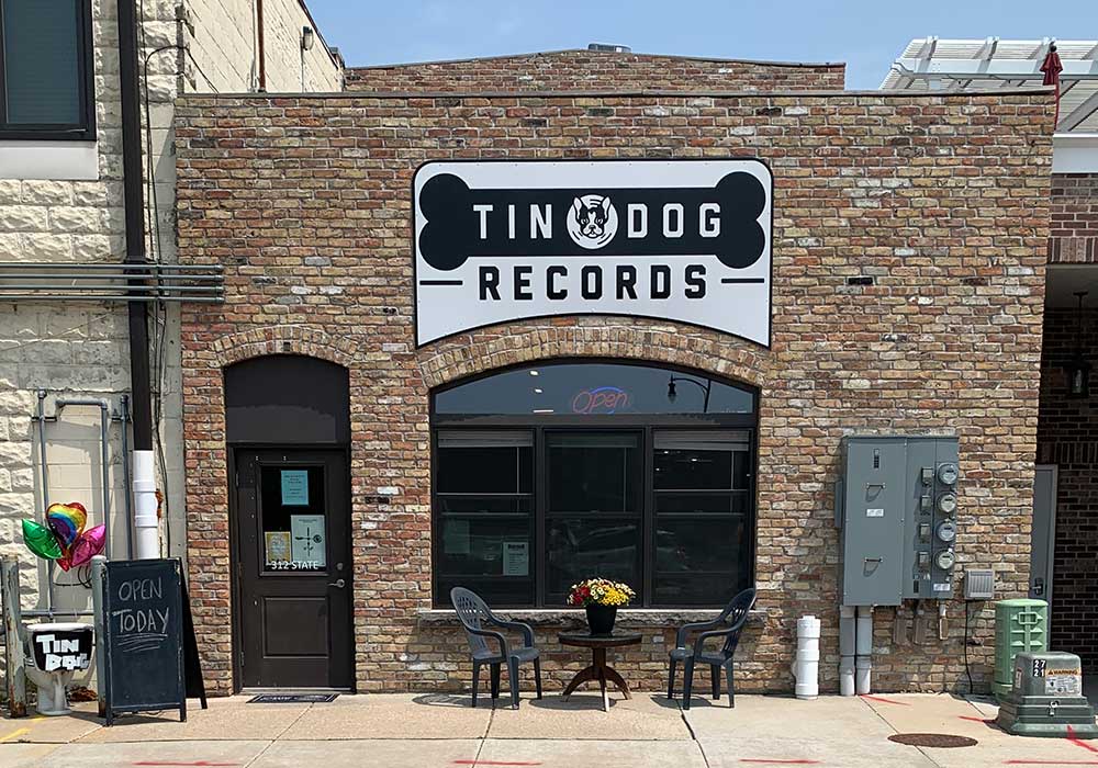 Tin Dog Records in downtown Beloit, Wisconsin