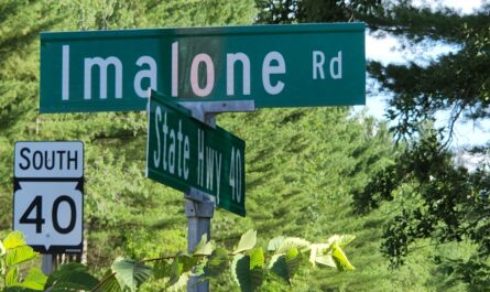 Quirky Wisconsin Street Names: Imalone Road south of Bruce, Wisconsin