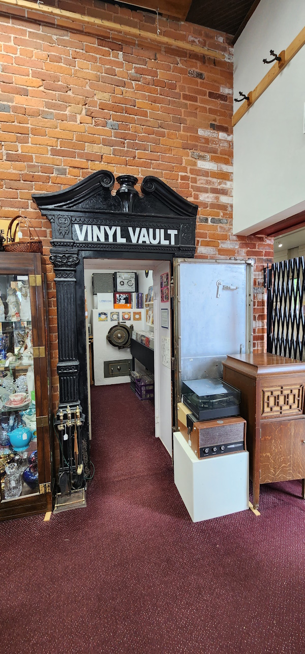 The Vinyl Vault Record Shop inside the Washburn Cultural Center along Highway 13 in Washburn, Wisconsin