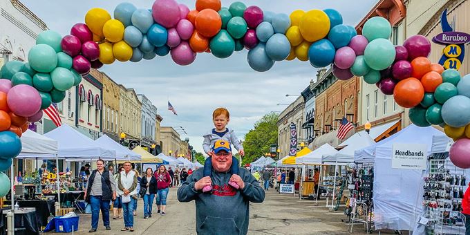Downtown Baraboo Spring Fair on the Square in Baraboo, Wisconsin