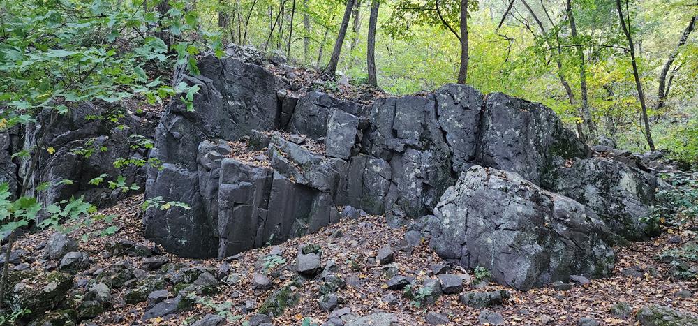 A rocky trail along the West Bluff of Devil's Lake in Devil's Lake State Park in Sauk County, Wisconsin