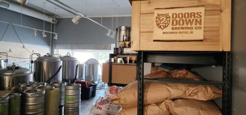 The brewery inside 2 Doors Down Brewing in Wisconsin Rapids