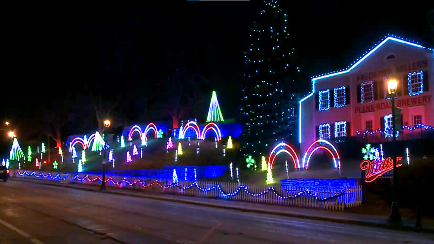 Miller Valley holiday lights tours at MillerCoors in Milwaukee, Wisconsin