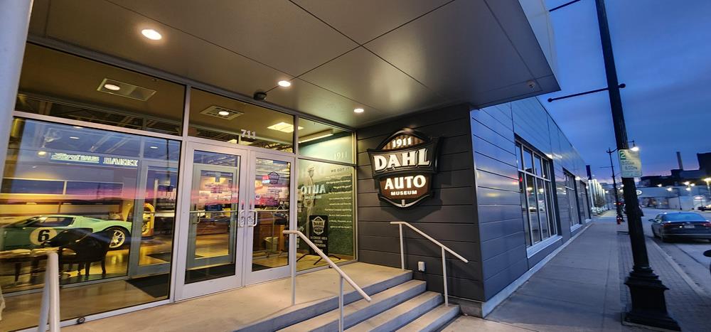Entrance to the Dahl Auto Museum along U.S. 14 & 61 in La Crosse, Wisconsin