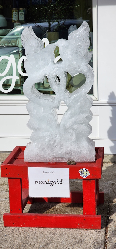 Ice Scupture along Main Street in downtown Lake Geneva for Winterfest