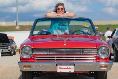 An American Motors (AMC) Rambler at the Kenosha Homecoming Car Show in Kenosha, Wisconsin