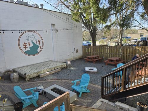 Patio at the Waterford Stillhouse in Waterford, Wisconsin