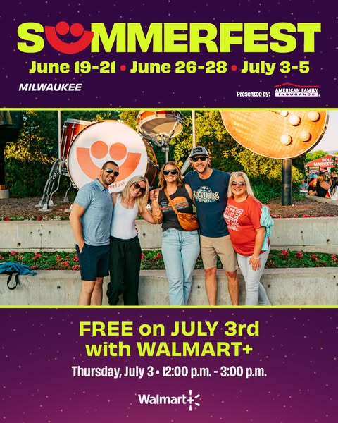 Summerfest admission promotion for July 3, 2025