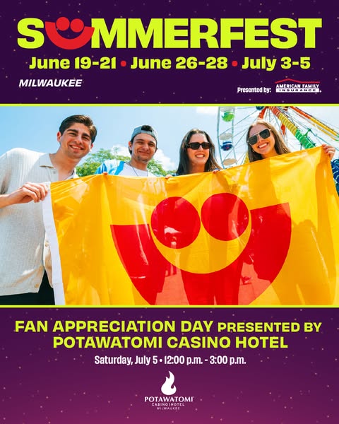 Summerfest admission promotion for July 5, 2025