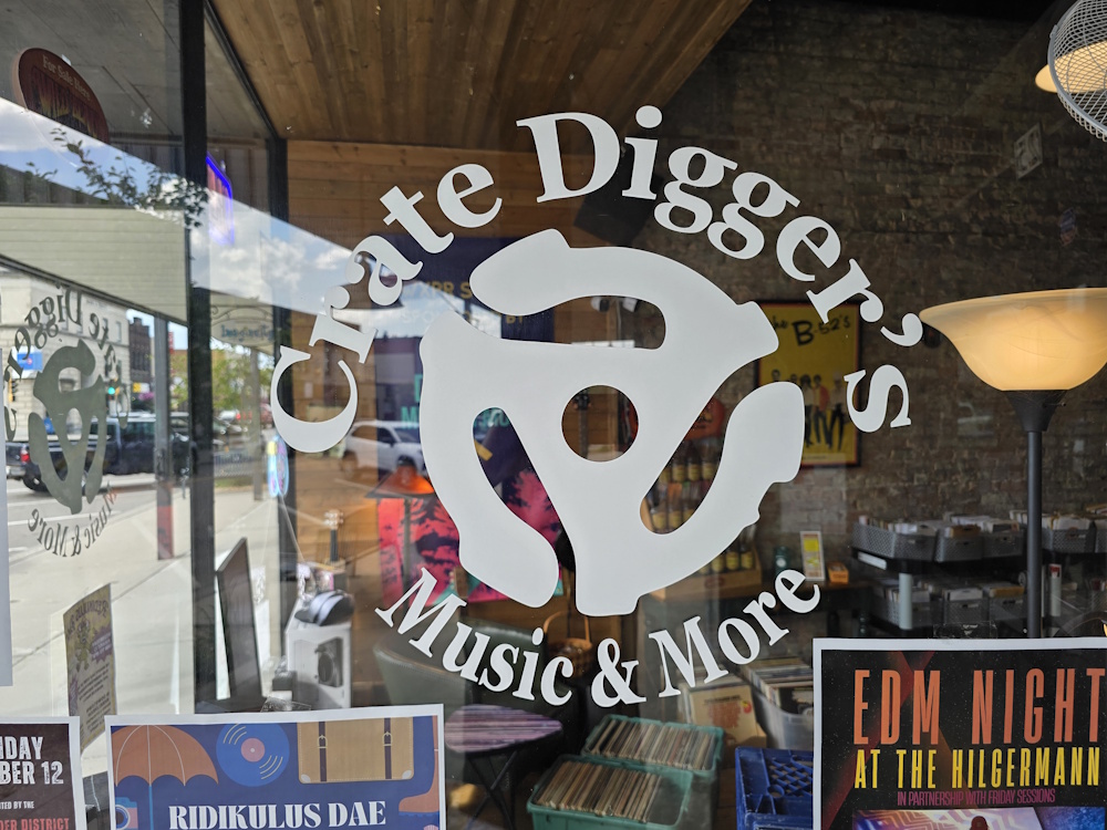 Crate Diggers Music & More, one of the great Wisconsin record shops. It's in downtown Rhinelander, Wisconsin.