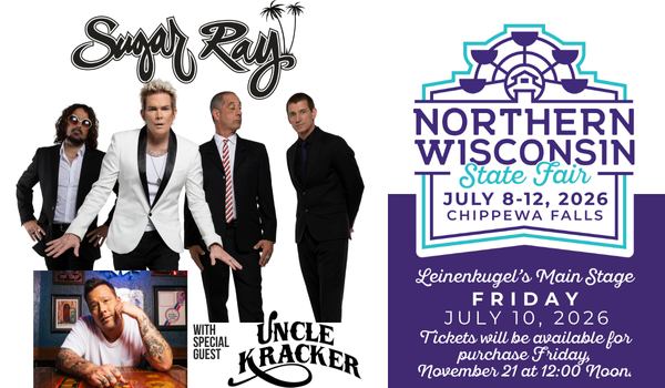 Northern Wisconsin State Fair in Chippewa Falls, July 8-12, 2026