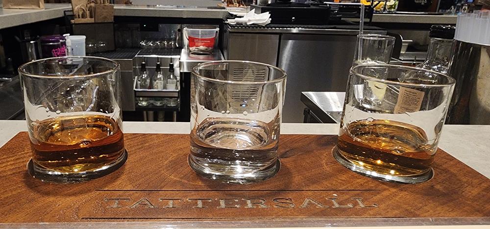Spirit flight at Tattersall Distillery, River Falls, Wisconsin