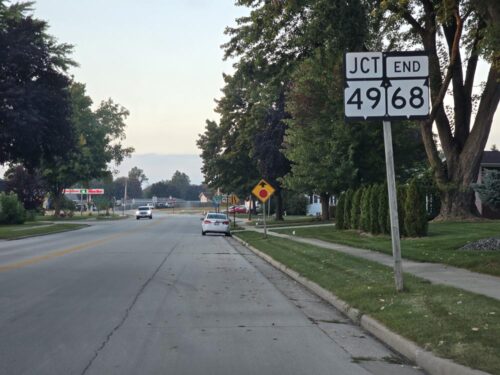 End of Highway 68 in Waupun