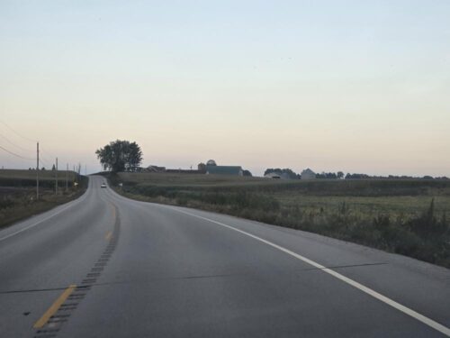 Farmland along Highway 68 in Wisconsin