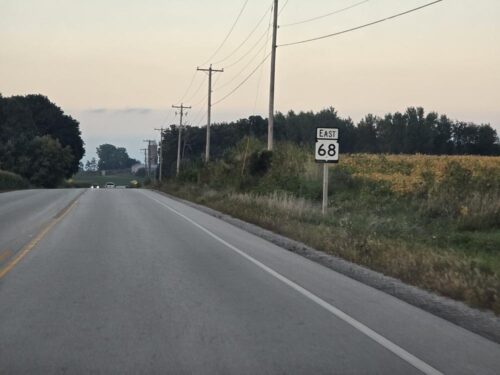 Eastbound Highway 68 in Wisconsin