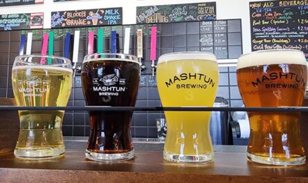 Flight at Mashtun Brewing, Lake Geneva, Wisconsin