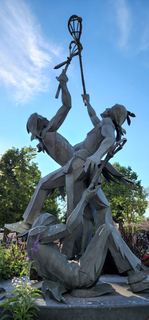 La Crosse Natives statue in La Crosse, Wisconsin