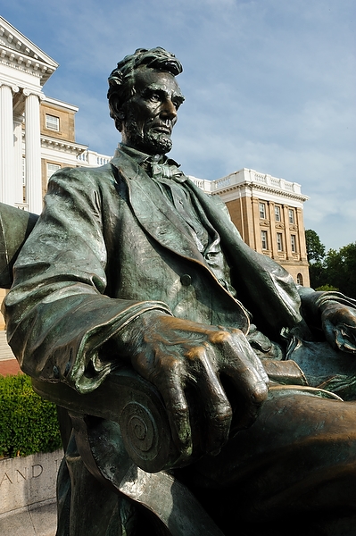 Abraham Lincoln statue on Bascom Hill at the University of Wisconsin-Madsison