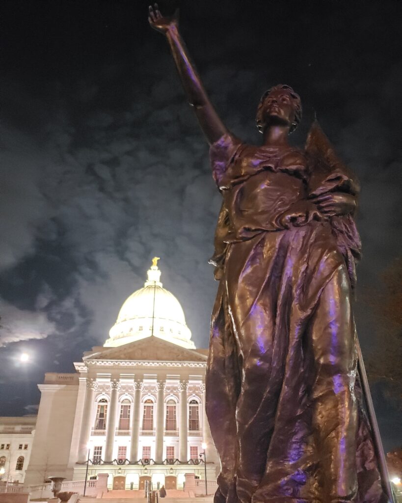 Forward statue on the State Capitol grounds in Madison, Wisconsin