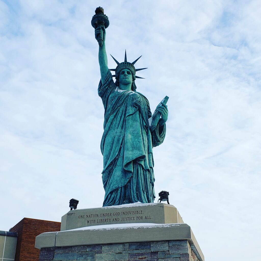 Statue of Liberty in Neenah, Wisconsin along Highway 114