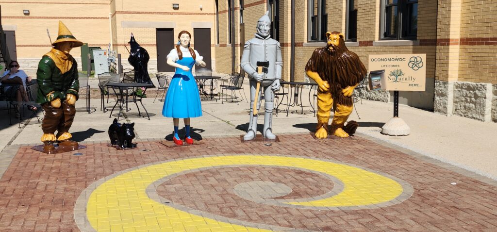 Wizard of Oz Statues in Oz Plaza, Oconomowoc, Wisconsin