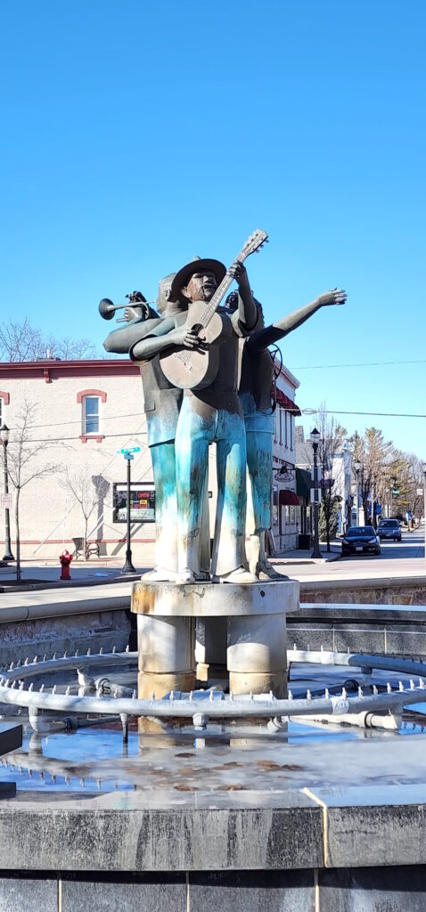 Blues Statue in Paramount Plaza, Grafton, Wisconsin