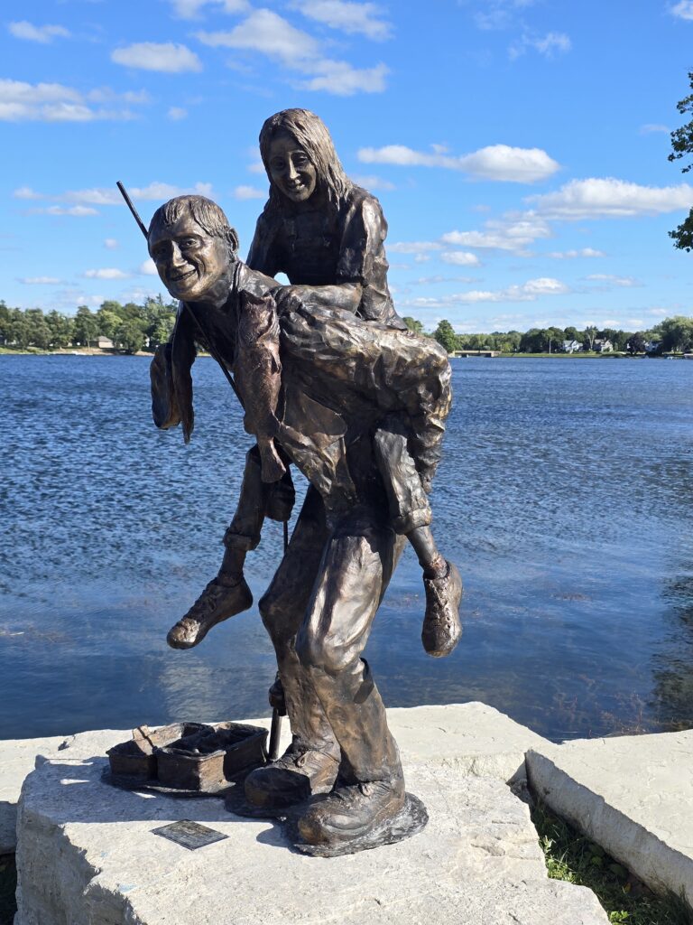 Harmony statue, commissioned in 2025 along Fowler Lake in Oconomowoc, Wisconsin