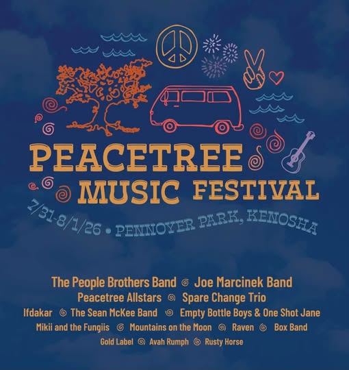 Peacetree Music Festival, Kenosha, Wisconsin, July 31-August 1, 2026