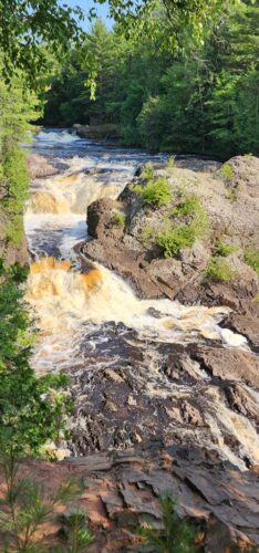 Potato River Falls, just off Highway 169 near Gurney, Wisconsin