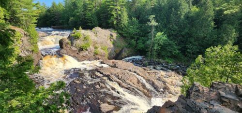 Potato River Falls, just off Highway 169 near Gurney, Wisconsin